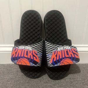 New York Knicks 2022 NBA City Edison Blown Up Slide On Sandal Mens NEW
